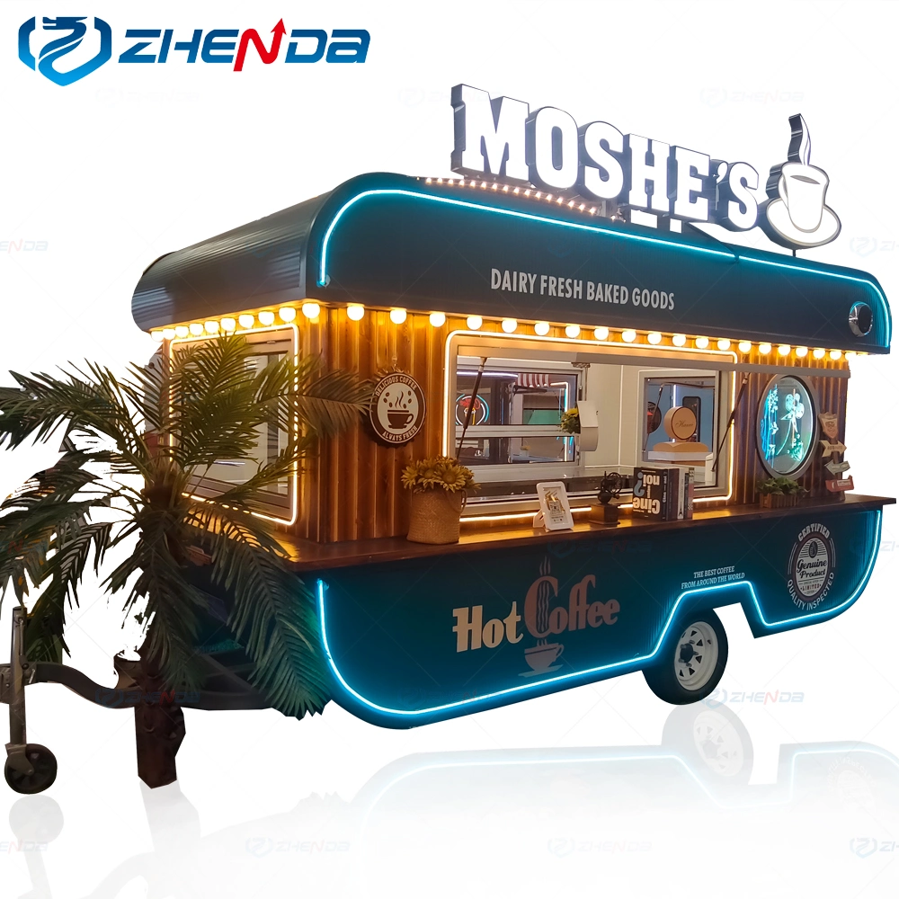 Fast Authorized Trailer Mobile Food Truck Ice Cream Barbecue Snack Car for Sale.