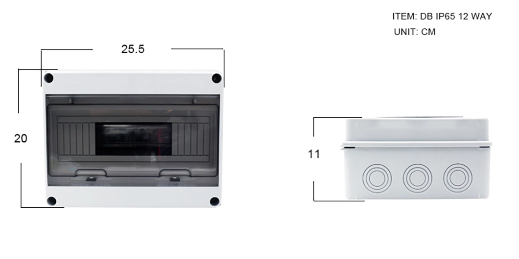 12 Way IP65 MCB Distribution Box Circuit Breaker Enclosure Box