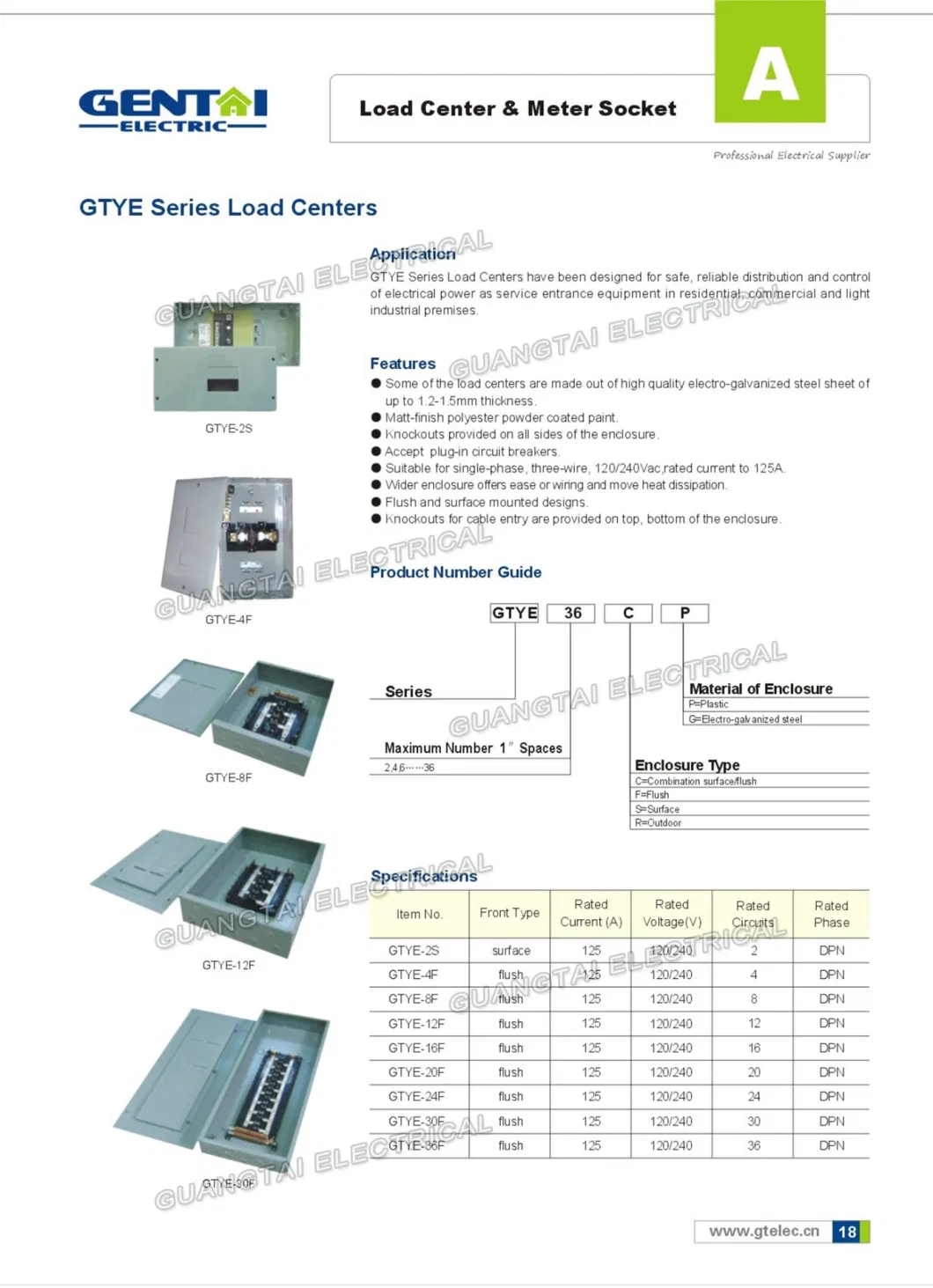 High Quality Tye Type Tye - 4way Plug in Panel Board