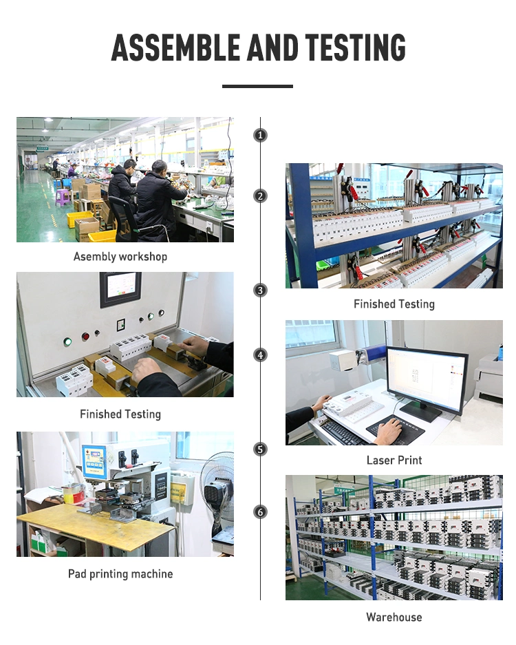 AC Switch Electric 4 Poles MCB Dz47 250V 500V 750V 25A 32A 40A 50A 63A Mini Circuit Breakers