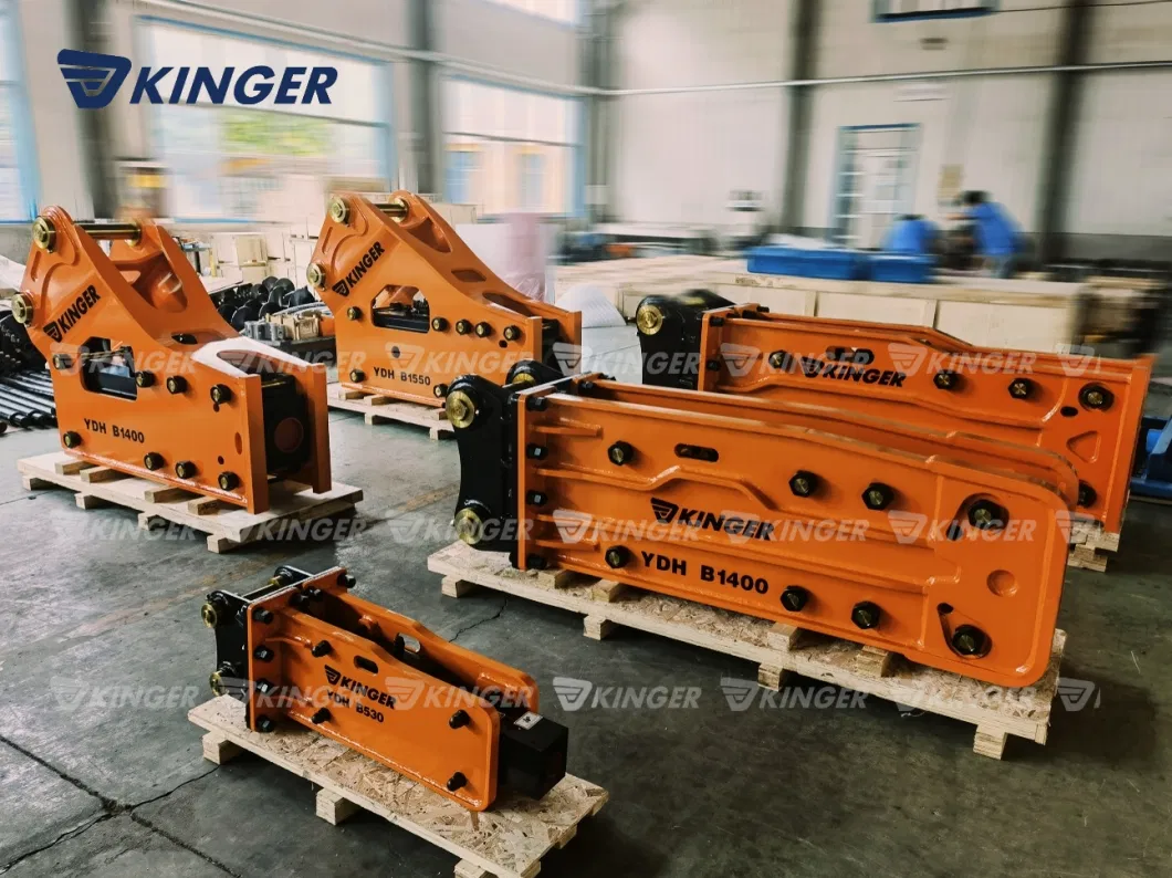 Kinger Hydraulic Rock Demolition Hammer Stone Breaking Excavator Loader Impact Safety Jack Breaker