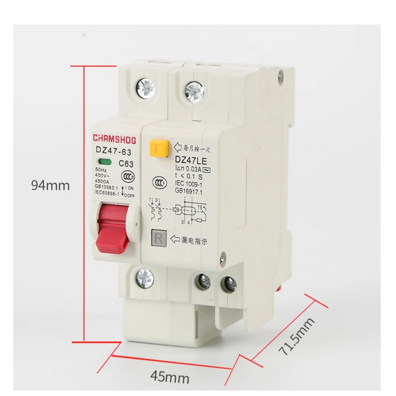 230V 1p+N SPD Residual Current Circuit Breaker Overload Overvoltage RCBO RCCB with Over Current Protection MCB Leakage Protector