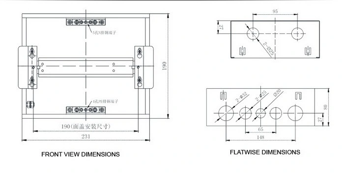 MCB Distribution Box Flush Mounted Non-Transparent Power Metal Enclosure Distribution Panel Box