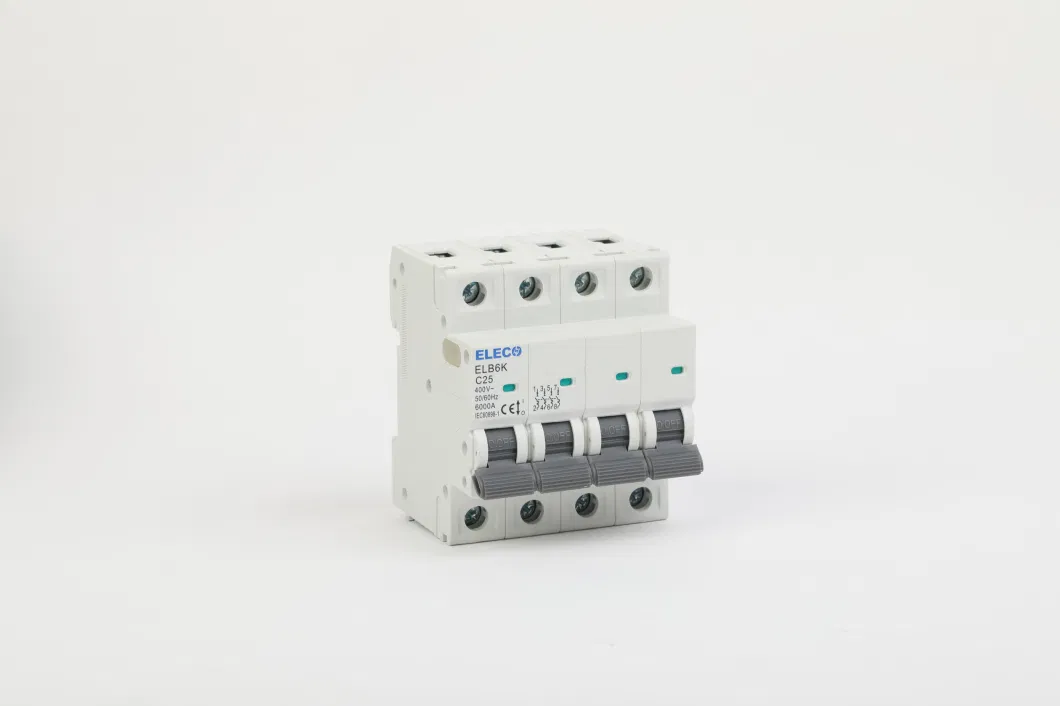 Hot Sale 1p 2p 3p 4p Mini Circuit Breaker with CE Elb6K Series 50A