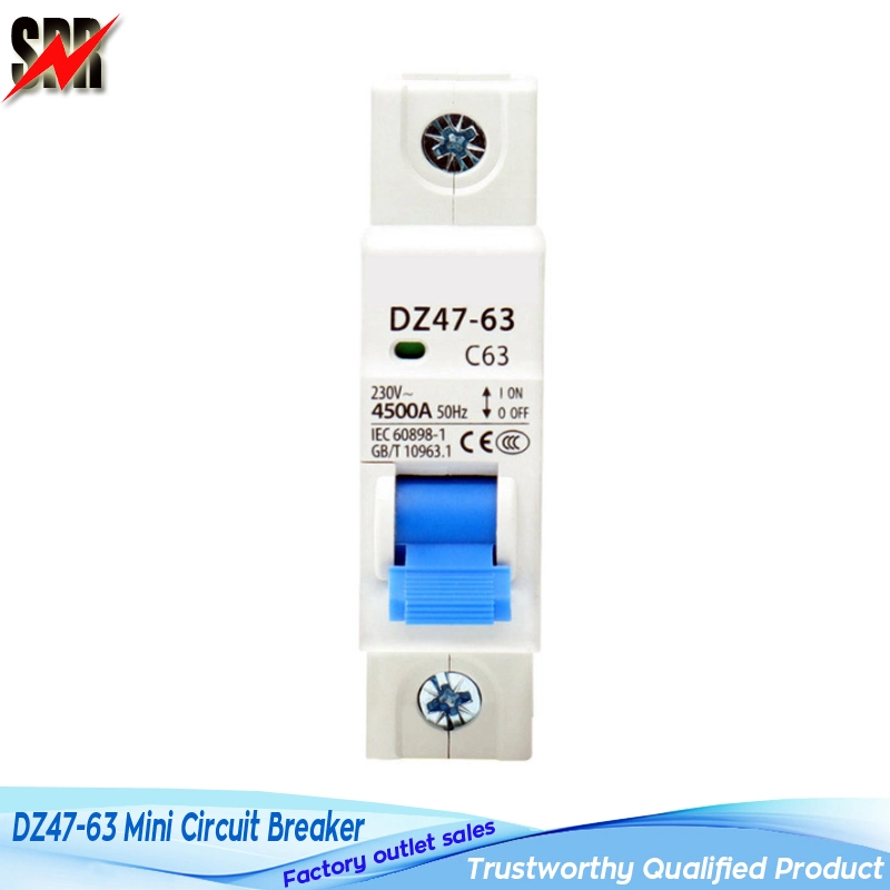 Dz47-63 1p, 2p, 3p, 4p 6A-63A Mini Circuit Breaker (DZ47-63 MCB)