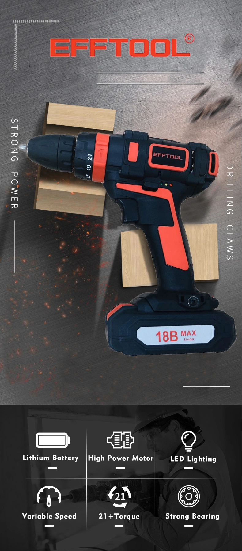 1400W Multifunction 65 Electric Hammer Demolition Breaker Drill