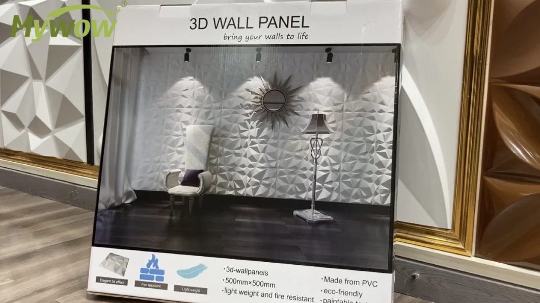 E-Commerce Brand Retailer Packaging OEM Services ISO 3D Wall Panel for Decoration