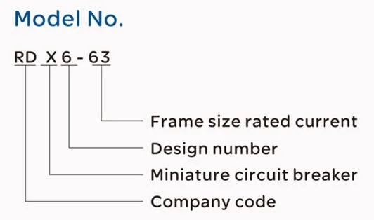 Mini Circuit Breaker Rdx6-63 Serise 230V/400V 10ka People Electrical
