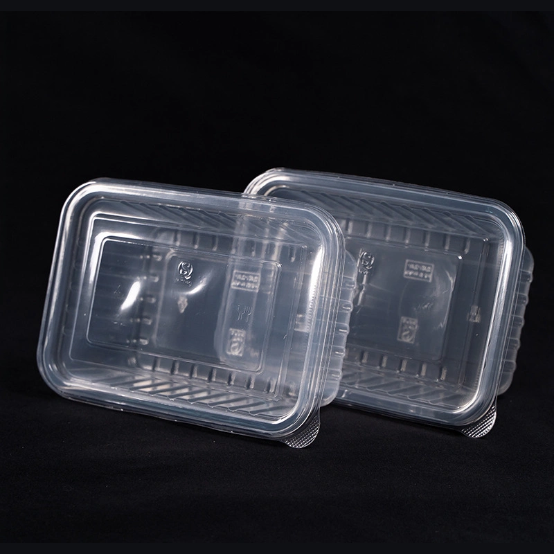 Disposable Plastic Transparent Cutlery 1000ml Light Food Fruit Salad Lunch Box (DB-210)