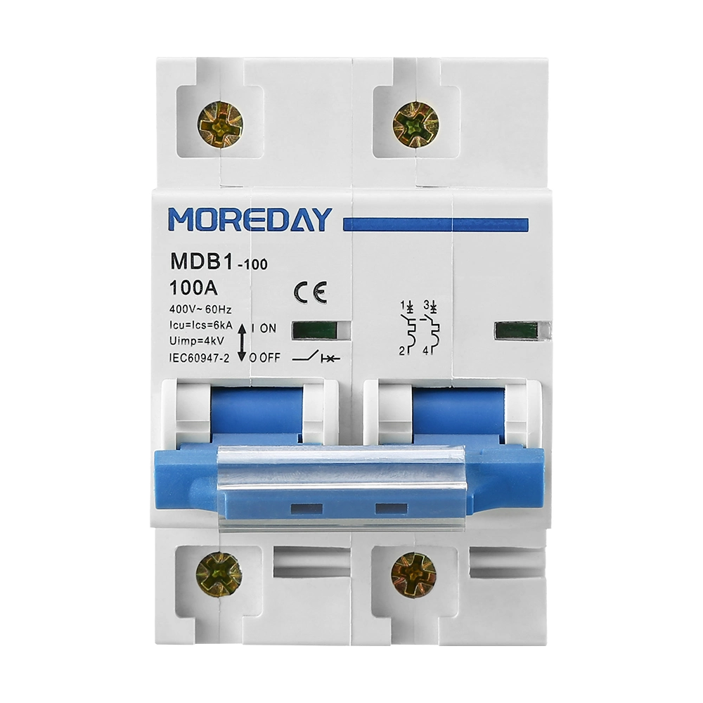 Miniature Electrical 6A-125A AMP 1 2 3 4 Double Pole Mirco MCB Switch CE CCC 230V/400V AC Price Circuit Breakers