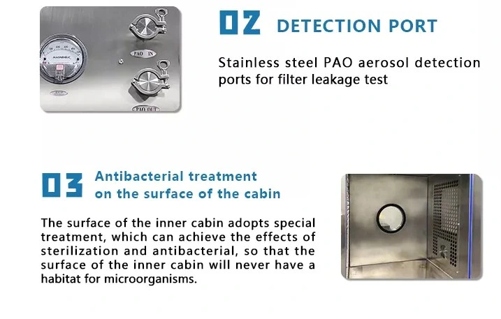 GMP ISO5 Vhp Sterilized Passbox Pass Through Box Vhp Decontamination Chamber