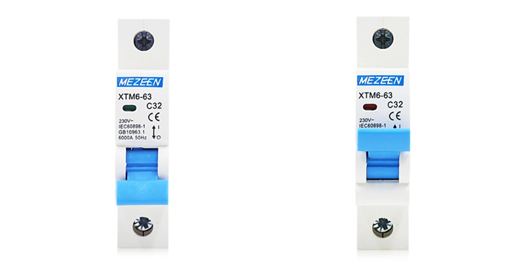 6ka CE AC/DC DIN Rail 1-63A MCB Mini Circuit Breaker