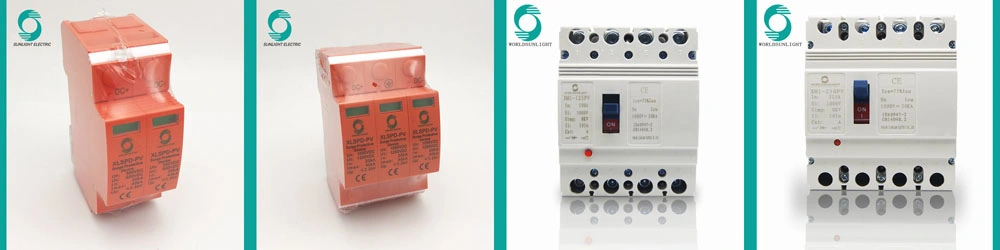 Wsdb-PV4/2 SPD Breaker PV Brazil Solar Combiner Box 4 Strings 4 in 2 out Plastic DC Combiner Box