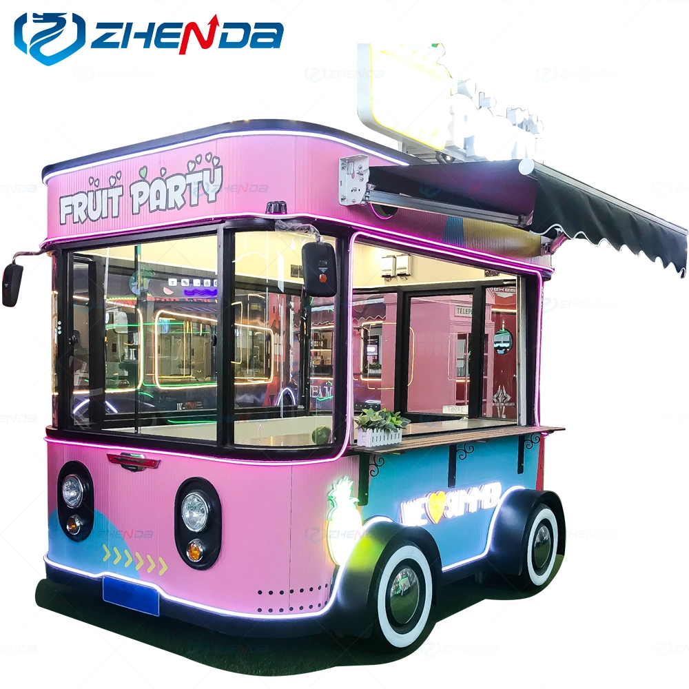 Fast Authorized Trailer Mobile Food Truck Ice Cream Barbecue Snack Car for Sale.