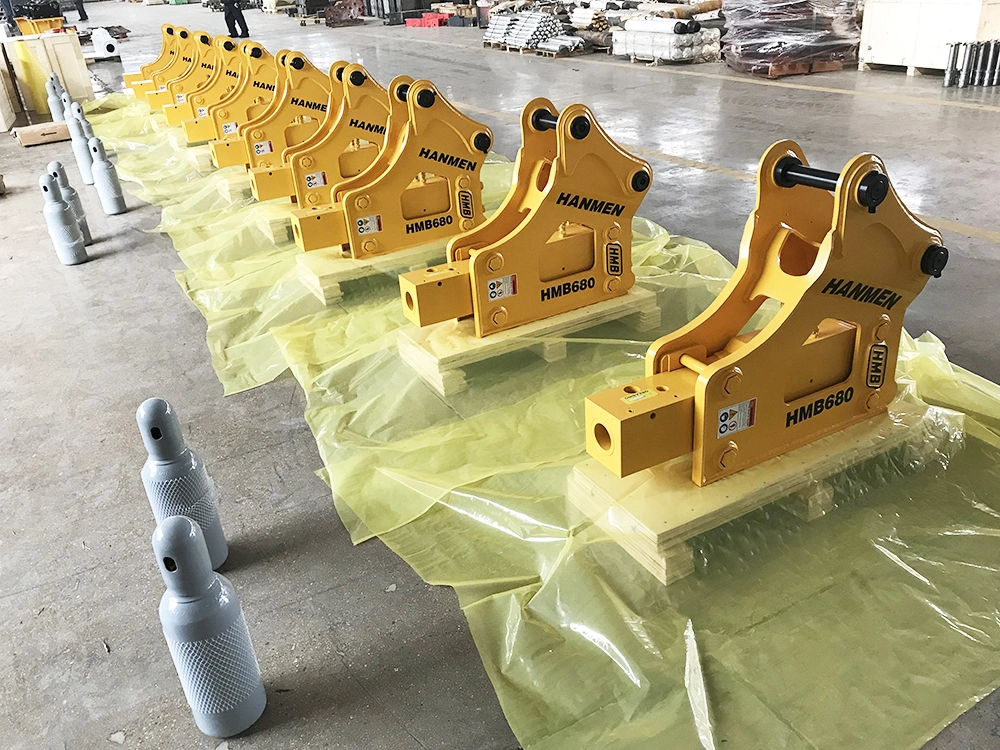 Mini Excavator Backhoe Demolition Jack Hammer Side Top Silent Box Type Stone Concrete Impact Road Vibro Rock Hydraulic Breaker