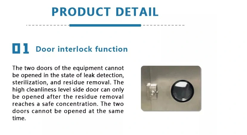 GMP ISO5 Vhp Sterilized Passbox Pass Through Box Vhp Decontamination Chamber