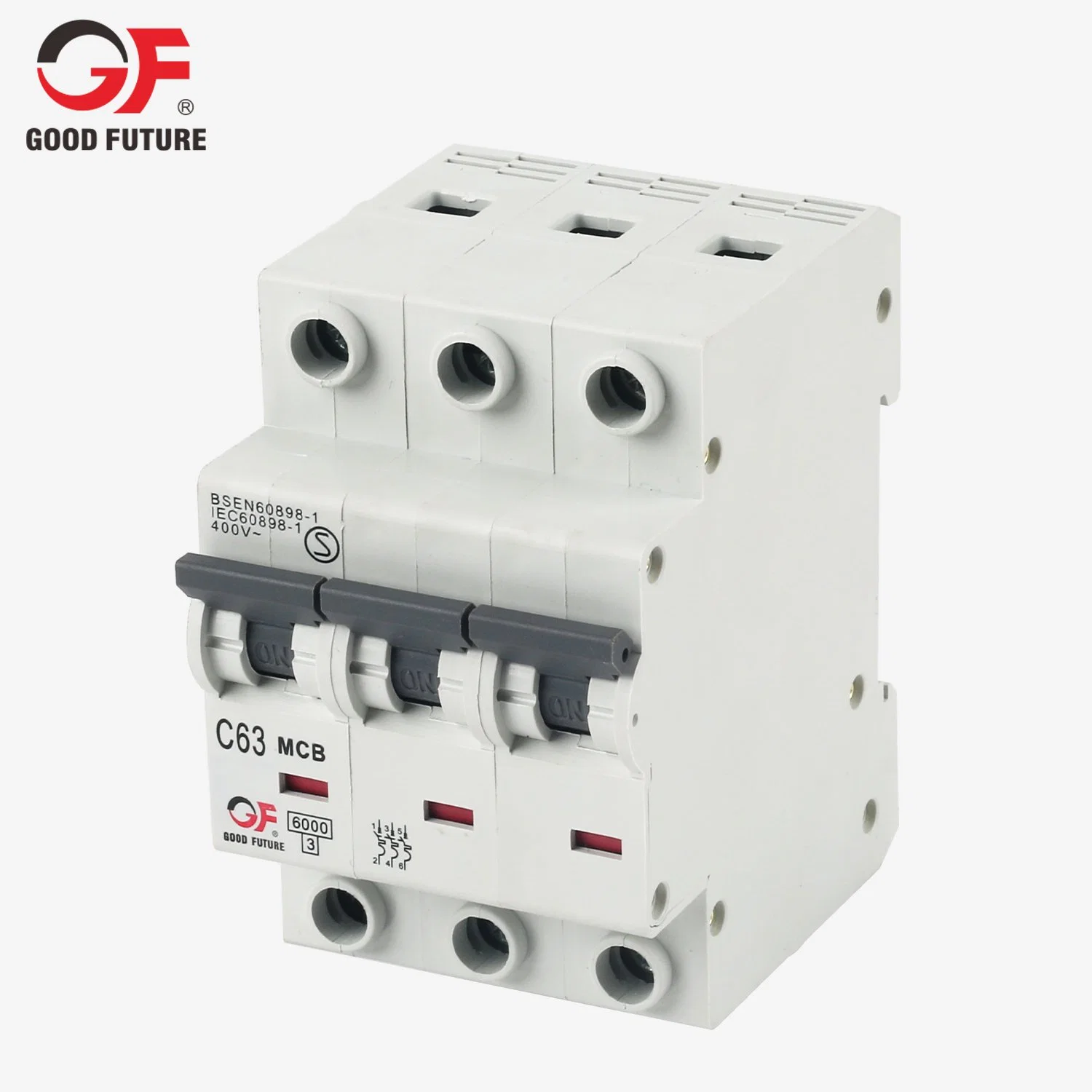 Good Future CE 3p AC Miniture Circuit Breaker 1-63A 6ka Breaker MCB