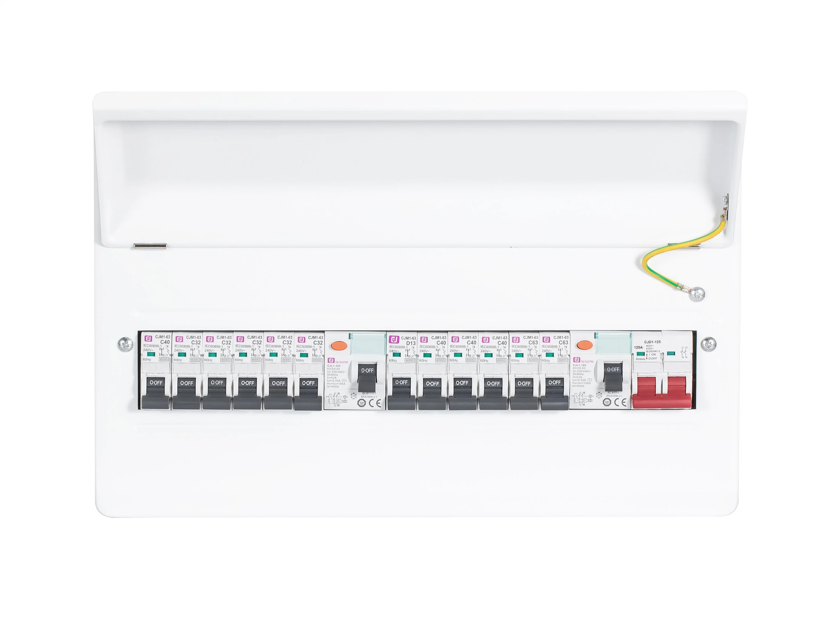 Distribution Box Consumer Unit Metal Box UK Surface Mounted MCB Isolator Load Box 14ways