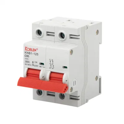  Disyuntor de tipo nuevo Knb1-125 NC tipo 10kA MCB