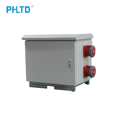 IP66 450*300*180mm conector hembra industrial personalizado para exteriores portátil de 3 fases Caja de distribución de Power Metal