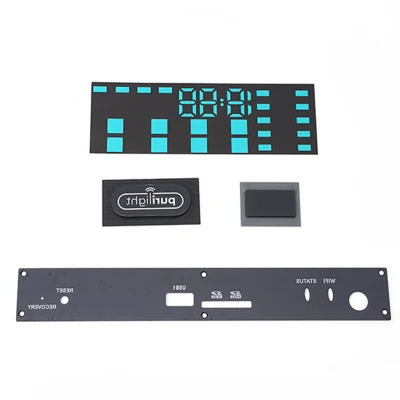  Custom/plástico acrílico/lente de policarbonato Lexan Electronics impreso/CNC de impresión gráfica táctil de control de placa de superposición de interruptor de botón del panel frontal de la membrana
