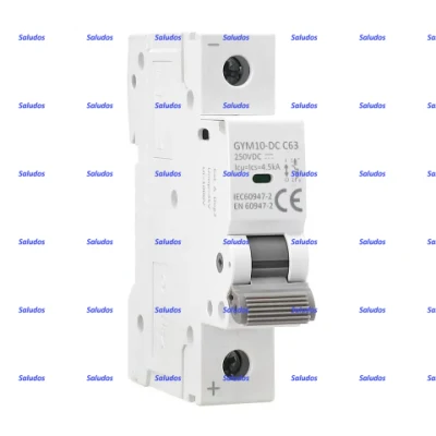  1P 4,5ka 63A DC MCB Protección del sistema Solar circuito fotovoltaico Interruptor