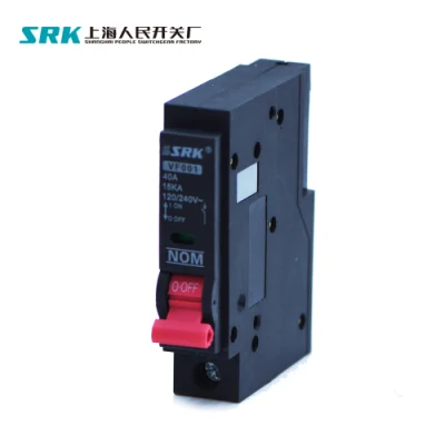  Cinco años de garantía UL Standard 1-63A 1P 2p 3p Plug-on Mini disyuntor negro MCB