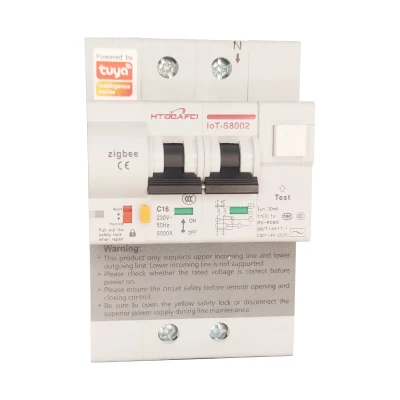  Zigbee de alta calidad 2de 4 polos polo de 16 a 100 A Smart RCBO casa inteligente Smart Control remoto de la ciudad de ahorro de energía eléctrica de la función de medición el disyuntor