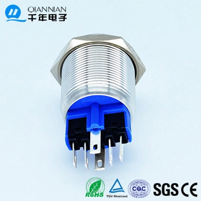 Símbolo de Potencia de 22 mm Interruptor de Botón Pulsador NC