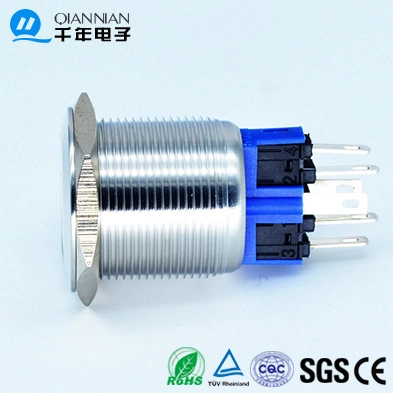 Símbolo de Potencia de 22 mm Interruptor de Botón Pulsador NC