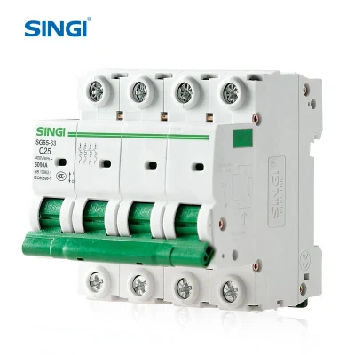  C65/MCB/MCB 6k/disyuntor miniatura/6ka Breaker