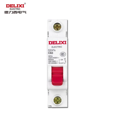  Delixi marca eléctrico 1P AC DZ47s MCB disyuntor miniatura