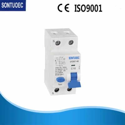  Disyuntor RCBO monofásico, disyuntor magnético térmico estándar IEC/En61009