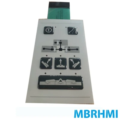 Interruptor de membrana teclado Teclado/Panel de control con placa posterior de aluminio
