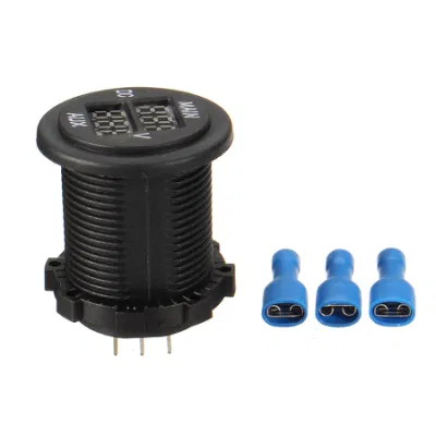 12V 24V AUX LED principal indicador de voltaje de voltímetro digital Dual Monitor de batería de instrumentos