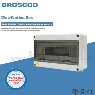 Venta en caliente placa de panel MCB de la alimentación eléctrica 18 vías de distribución Caja impermeable IP66