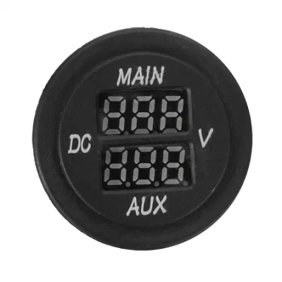 12V 24V AUX LED principal indicador de voltaje de voltímetro digital Dual Monitor de batería de instrumentos