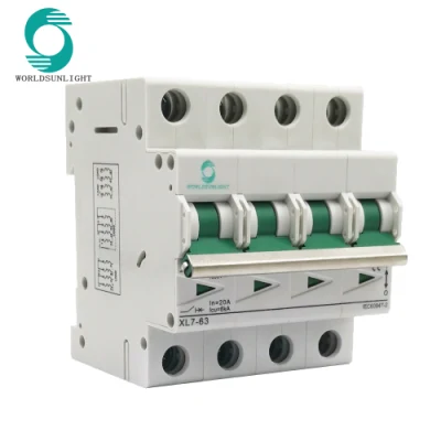 Sistema solar 250 VDC 500VDC 750V de CC 1000V de CC 1P 2P 3P 4p mini DC MCB Disyuntor