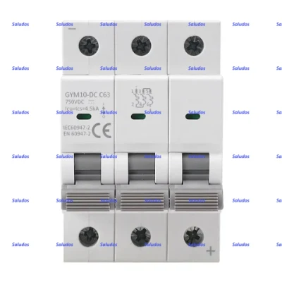  3P 4,5ka 750V DC MCB Protección del sistema Solar circuito fotovoltaico Interruptor