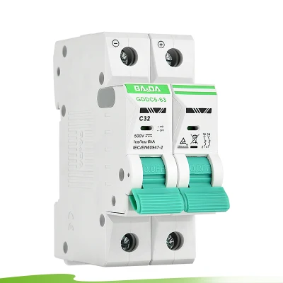  Interruptor DC MCB 2p MCB de montaje en carril DIN