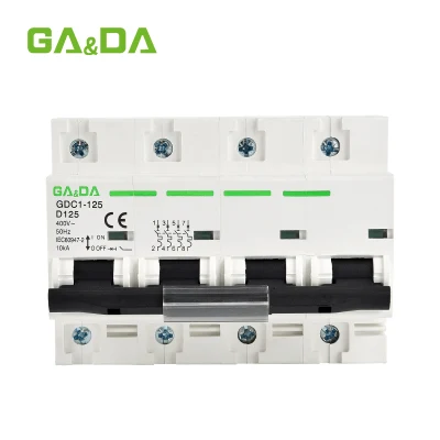  4P 125A 4,5ka disyuntores MCB disyuntores en miniatura disyuntores eléctricos AC DC