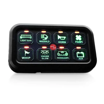  Pista 8 Panel de interruptores del panel de control táctil Slim etiqueta Mazo del cuadro de etiquetas