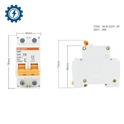  Corriente residual/disyuntor de vacío/disyuntor de circuito en miniatura/disyuntor en miniatura/ RCCB ELCB MCCB 6kA 10 Ka 12,5~125A disyuntor de caja moldeada