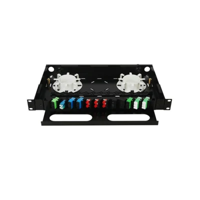 Montados en rack de 12 puertos de fibra óptica Patch Panel/ODF/Caja de distribución