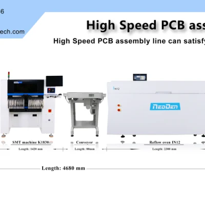  La línea de montaje SMD de alta precisión con Pick &amp; Place máquina Impresora de galería y HORNO DE REFLUJO