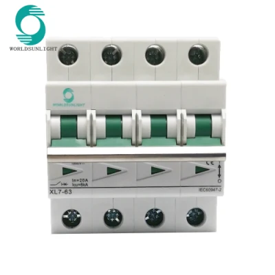 Sistema solar 250 VDC 500VDC 750V de CC 1000V de CC 1P 2P 3P 4p mini DC MCB Disyuntor