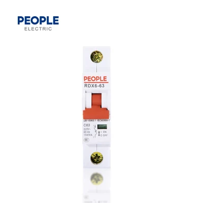  Disyuntor miniatura Rdx6-63 Serise 230V/400V 10ka eléctrico de las personas
