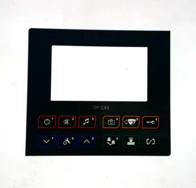 Superposición de gráfico personalizado de impresión UV Cristal táctil capacitiva de adhesivo de contacto Panel acrílico
