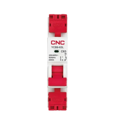 Diseño antideslizante Ycb9-63 1P 2p 3p 4p 230/400V AC 16a 25A 32a 63a 6kA disyuntor de aire mini MCB