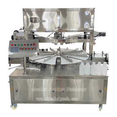  Giratorio automático de agua de botella de plástico de tipo jarra de zumo de sellado en caliente de llenado de la leche de la máquina de llenado de coco de la máquina de embalaje